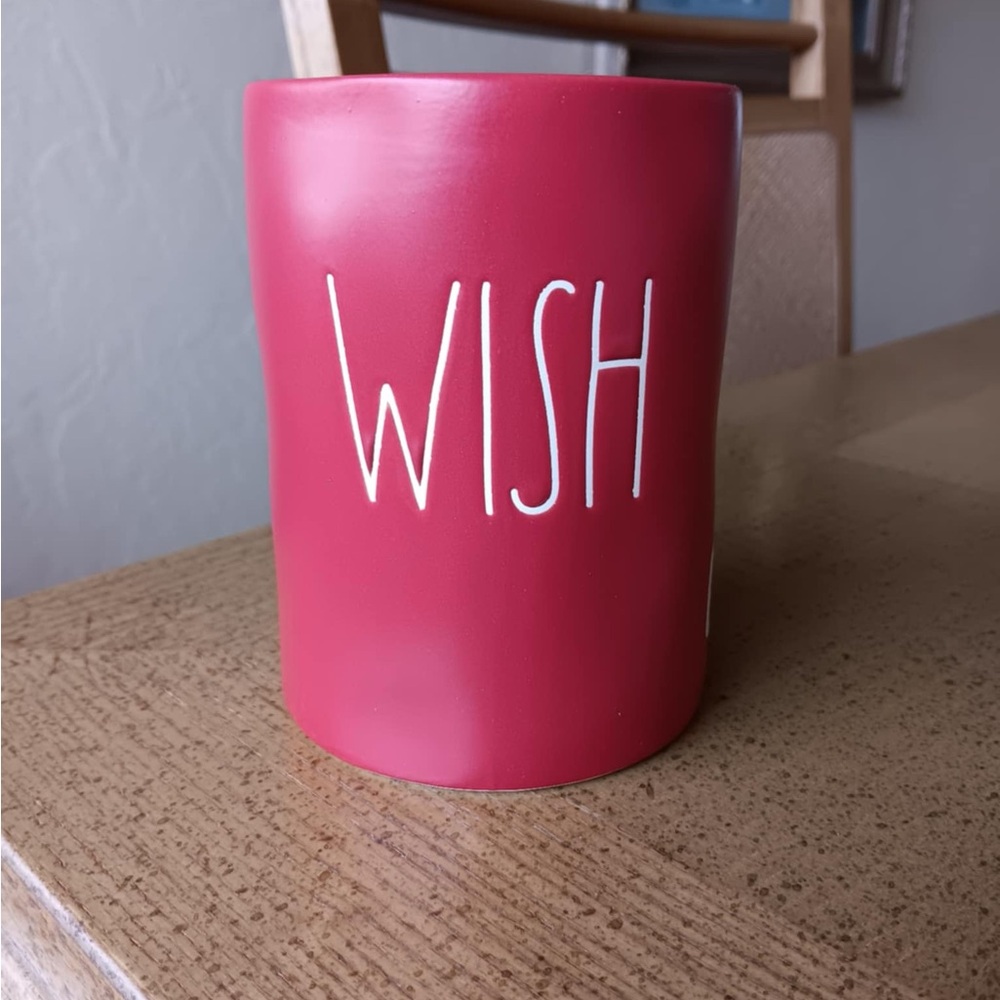 Rae Dunn Red Ceramic Wish Candle Holder